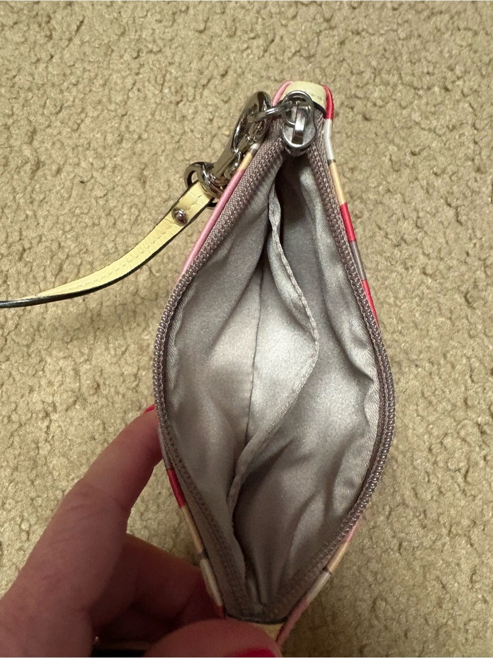 Coach Pink Multi-Color Signature Wristlet Clutch - Picture 3 of 3